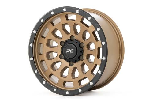 Rough Country - Rough Country Rough Country 87 Series Wheel - Simulated Beadlock - Bronze/Black - 17x8.5 - 6x5.5 - +0mm - 87170912