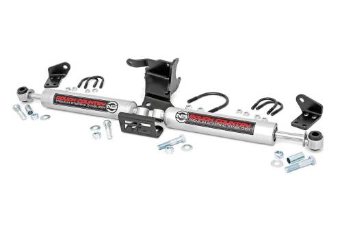 Rough Country - Rough Country N3 Steering Stabilizer - Dual - 2.5-8 Inch Lift - Jeep Gladiator JT (20-22)/Wrangler JL (18-23) - 87304