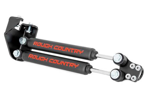 Rough Country - Rough Country Dual Steering Stabilizer - 4-6.5 Inch Lift - Jeep Wrangler YJ (87-95) - 87307