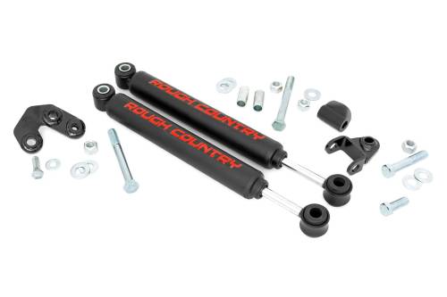 Rough Country - Rough Country Dual Steering Stabilizer - 2.5-6.5 Inch Lift - Jeep Cherokee XJ/Comanche MJ/Wrangler TJ - 87308