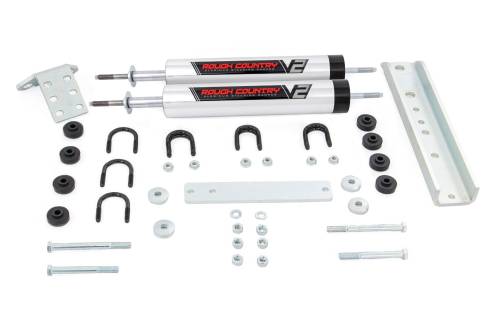 Rough Country - Rough Country V2 Steering Stabilizer - Dual - Ford Bronco/F-150/F-250 (1980-1998) - 8733870