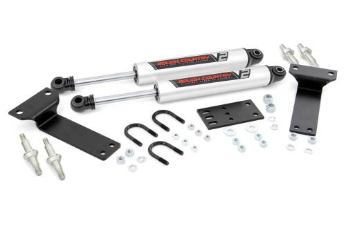 Rough Country - Rough Country V2 Steering Stabilizer - Dual - 2-8 Inch Lift - Ford Excursion (00-05)/Super Duty (99-04) - 8749070