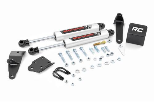 Rough Country - Rough Country V2 Steering Stabilizer - Dual - 2-8 Inch Lift - Ram 2500 (10-13)/3500 (10-12) - 8749570