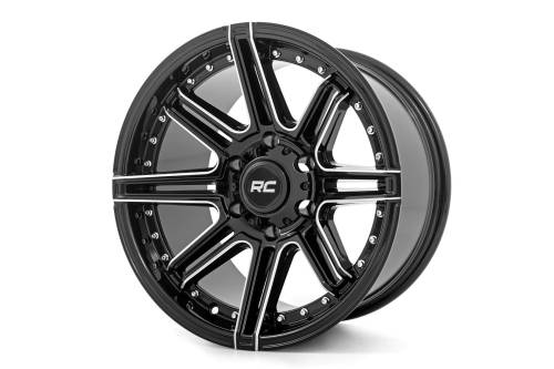 Rough Country - Rough Country Rough Country 88 Series Wheel - One-Piece - Gloss Black - 17x8.5 - 6x5.5 - -12mm - 88170912