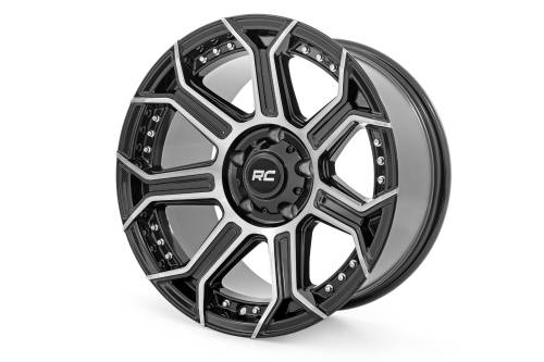 Rough Country - Rough Country Rough Country 89 Series Wheel - One-Piece - Black Machined Gun Metal - 17x9 - 6x5.5 - -12mm - 89170912