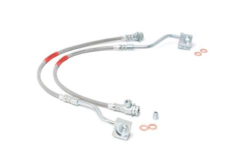 Rough Country - Rough Country Brake Lines - Stainless - FR - 4-6" Lift - Ford Bronco/F-150 (80-96) - 89310S