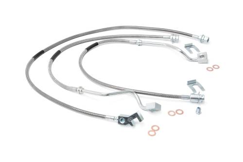 Rough Country - Rough Country Brake Lines - Stainless - FR & RR - 4-6 Inch Lift - Ford Super Duty (99-04) - 89717