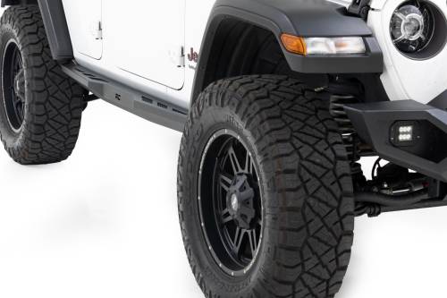 Rough Country - Rough Country Rock Sliders - Heavy Duty l 4-Door - Jeep Wrangler 4xe (21-23)/Wrangler JL (18-23) - 90801