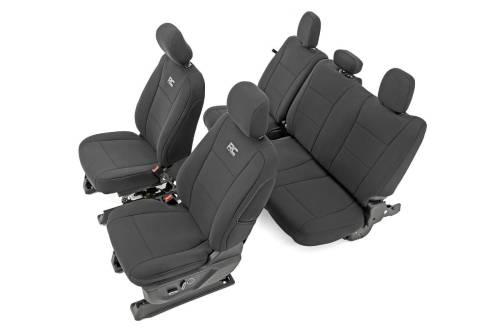 Rough Country - Rough Country Seat Covers - FR Bucket and RR Bench - Ford F-150 (15-23)/Super Duty (17-23) - 91018