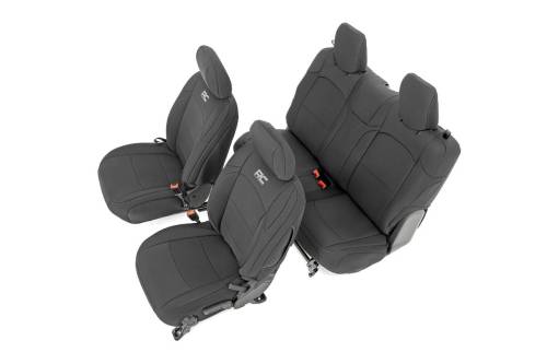 Rough Country - Rough Country Seat Covers - Front and Rear - Jeep Wrangler JL 4WD (2018-2023) - 91020