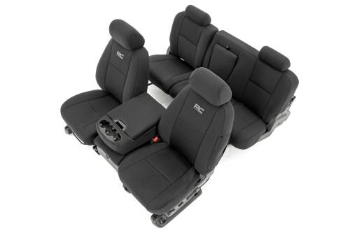 Rough Country - Rough Country Seat Covers - FR 40/40/20 & RR Full Bench - Chevy/GMC 1500/2500HD (07-13) - 91033