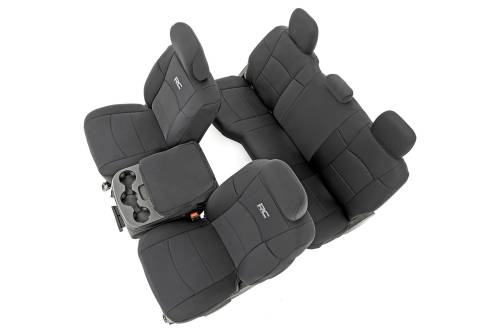 Rough Country - Rough Country Seat Covers - Bucket Seats - FR & RR - Ram 2500 2WD/4WD (2019-2023) - 91043