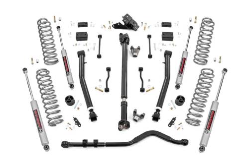 Rough Country - Rough Country 3.5 Inch Lift Kit - Adj Lower - FR D/S - Jeep Wrangler Unlimited 4WD (2024) - 91530