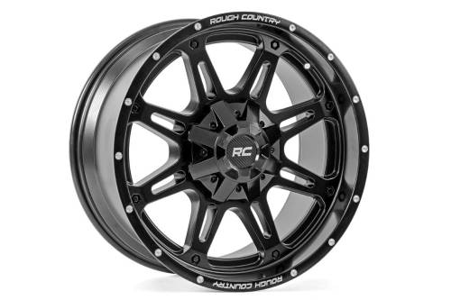 Rough Country - Rough Country Rough Country 94 Series Wheel - One-Piece - Matte Black - 20x10 - 8x6.5 - -18mm - 94201010