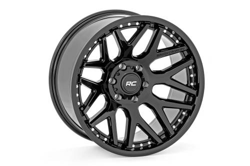 Rough Country - Rough Country Rough Country 95 Series Wheel - One-Piece - Gloss Black - 20x10 - 8x180 - -19mm - 95201006