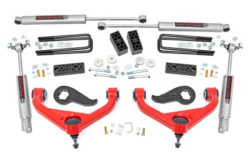 Rough Country - Rough Country 3 Inch Lift Kit - Chevy/GMC Sierra 3500 HD/Silverado 3500 HD (20-24) - 95630RED