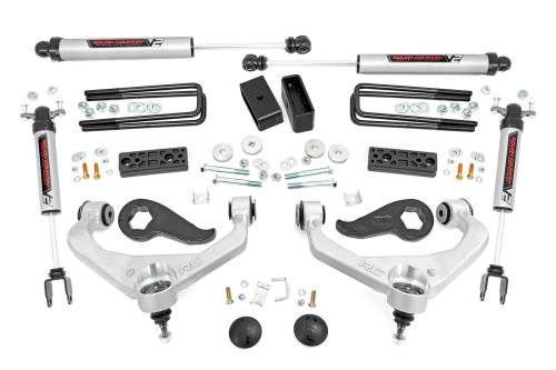 Rough Country - Rough Country 3 Inch Lift Kit - UCAs - V2 - Chevy/GMC Sierra 3500 HD/Silverado 3500 HD (20-23) - 95670