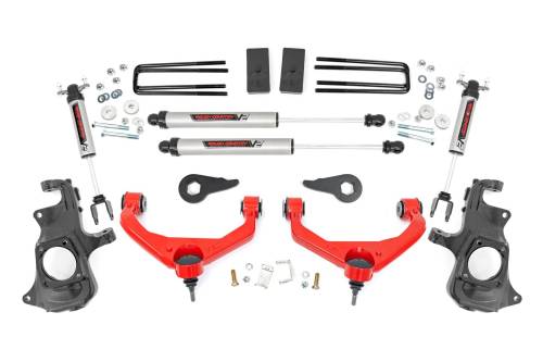 Rough Country - Rough Country 3.5 Inch Knuckle Lift Kit - V2 - Chevy/GMC 2500HD/3500HD (11-19) - 95770RED