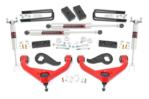 Rough Country - Rough Country 3 Inch Lift Kit - UCAs - M1 - Chevy/GMC 2500HD (20-24) - 95840RED