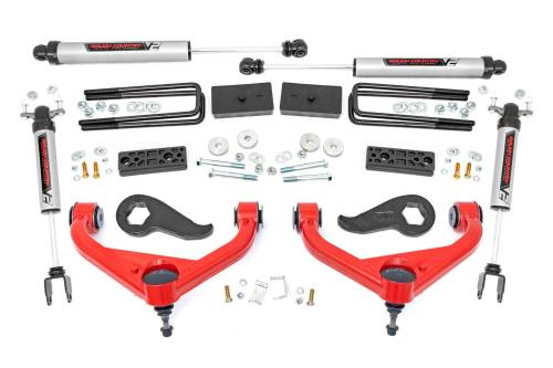 Rough Country - Rough Country 3 Inch Lift Kit - UCAs - V2 - Chevy/GMC 2500HD (20-24) - 95870RED