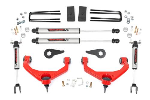 Rough Country - Rough Country 3.5 Inch Lift Kit - V2 - Chevy/GMC 2500HD/3500HD (11-19) - 95970RED