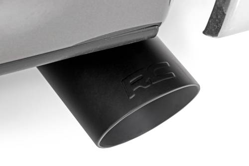 Rough Country - Rough Country Exhaust Tip - Black - RC Logo - 2.5-3 Inch Pipe - 96004