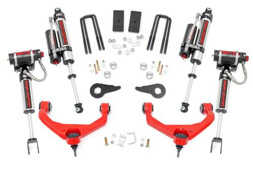 Rough Country - Rough Country 3.5 Inch Lift Kit Vertex w/ Overloads Chevy/GMC 2500HD/3500HD (11-19) - 97550RED