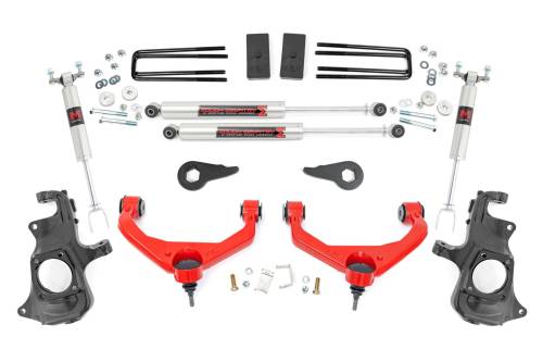 Rough Country - Rough Country 3.5 Inch Knuckle Lift Kit M1 w/ Overloads Chevy/GMC 2500HD/3500HD (11-19) - 97640RED