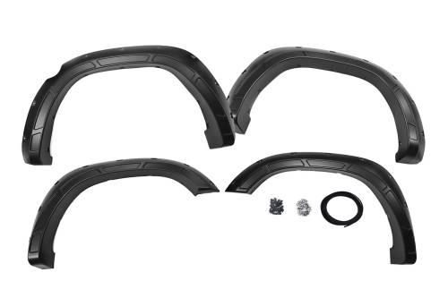 Rough Country - Rough Country Defender Pocket Fender Flares - Silver - Ram 1500 2WD/4WD (19-23) - A-D10914-JSC