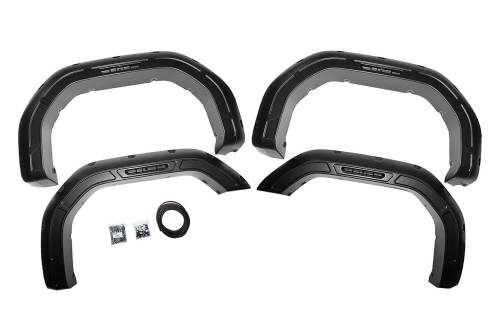 Rough Country - Rough Country Fender Flares Defender G48 Redwood GMC Sierra 2500 HD/Sierra 3500 HD (20-24) - A-G12011-G48