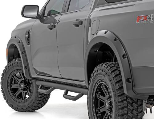 Rough Country - Rough Country Pocket Fender Flares, Unpainted for 2024 Ford Ranger 2WD/4WD - F-F12401