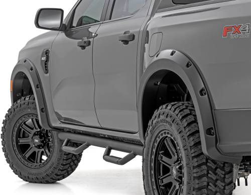 Rough Country - Rough Country Pocket Fender Flares, Painted JS Iconic Silver for 2024 Ford Ranger 2WD/4WD - F-F12401-JS