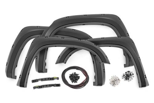 Rough Country - Rough Country Pocket Fender Flares - 4V6 Quicksand - Toyota Tundra 2WD/4WD (14-21) - F-T11411A-4V6