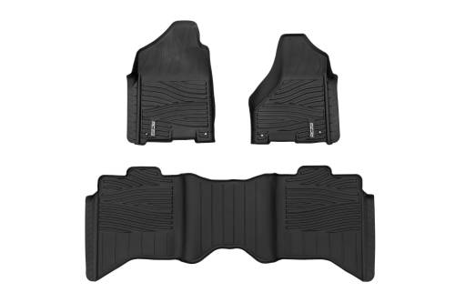 Rough Country - Rough Country Flex-Fit Floor Mats - FR & RR - Crew Cab - Ram 1500 2WD/4WD (2012-2018 & Classic) - FF-31213