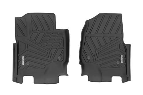 Rough Country - Rough Country Flex-Fit Floor Mats - Front - Ford F-250/F-350 Super Duty 2WD/4WD (2017-2024) - FF-5171