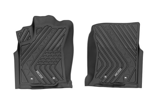 Rough Country - Rough Country Flex-Fit Floor Mats - Front - Toyota Tacoma 2WD/4WD (2016-2023) - FF-7121