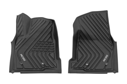 Rough Country - Rough Country Flex Fit Floor Mats - Front - Crew - Toyota Tacoma 2WD/4WD (2024) - FF-7122