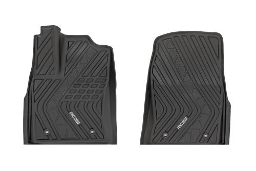 Rough Country - Rough Country Flex-Fit Floor Mats - FR - CrewMax - Toyota Tundra 2WD/4WD (2022-2024) - FF-7170