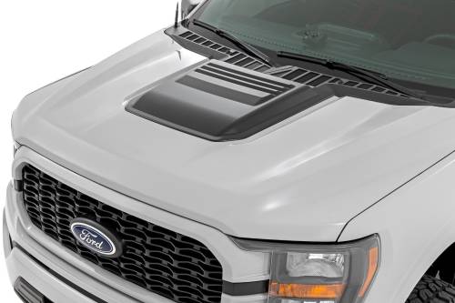 Rough Country - Rough Country Hood Scoop - A3 Space White - Ford F-150 2WD/4WD (2021-2024) - HS30010-A3