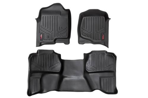 Rough Country - Rough Country Floor Mats - FR & RR - Ext Cab - Chevy/GMC 1500/2500HD (07-14) - M-20712