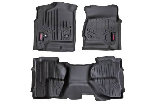 Rough Country - Rough Country Floor Mats - FR & RR - Ext Cab - Chevy/GMC 1500/2500HD/3500HD 2WD/4WD - M-21412