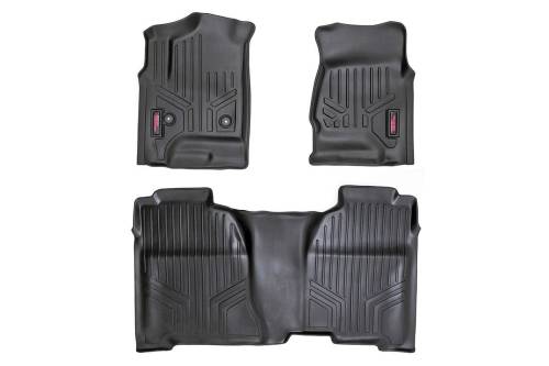 Rough Country - Rough Country Floor Mats - FR & RR - Crew Cab - Chevy/GMC 1500/2500HD/3500HD 2WD/4WD - M-21413