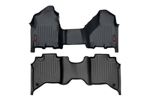 Rough Country - Rough Country Floor Mats - FR & RR - Over Hump - Crew - Ram 2500/3500 (19-23) - M-31530