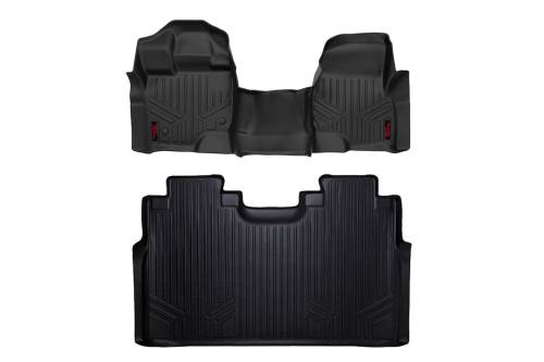 Rough Country - Rough Country Floor Mats - FR & RR - Over Hump - Ford F-150 (15-23)/F-150 Lightning (2022) - M-51153