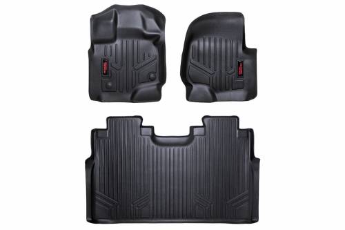 Rough Country - Rough Country Floor Mats - FR & RR - FR Buckets - Ford F-150 (15-23)/F-150 Lightning (2022) - M-51512