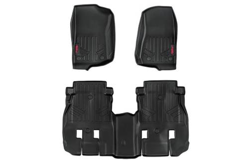 Rough Country - Rough Country Floor Mats - FR & RR - 4 Door - Jeep Wrangler JL 4WD (2018-2023) - M-60112