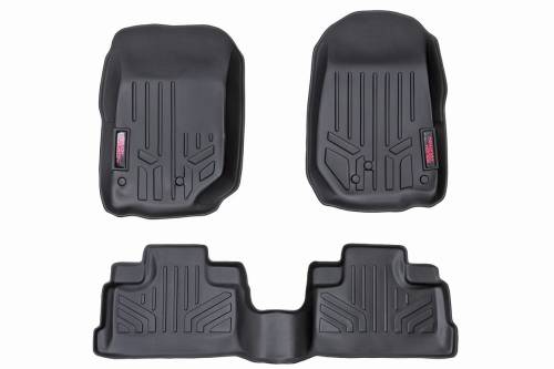 Rough Country - Rough Country Floor Mats - FR & RR - 4 Door - Jeep Wrangler JK 2WD/4WD (07-13) - M-60712