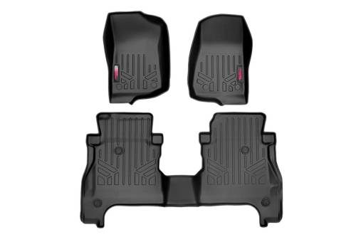 Rough Country - Rough Country Floor Mats - FR & RR - RR Lockable - Jeep Gladiator JT 4WD (20-22) - M-61501