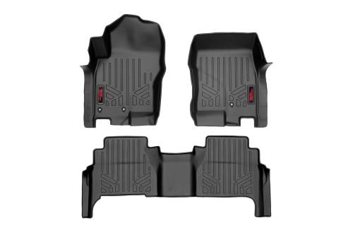 Rough Country - Rough Country Floor Mats - FR & RR - Crew Cab - Nissan Frontier 2WD/4WD (08-21) - M-80513