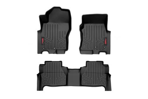 Rough Country - Rough Country Floor Mats - FR & RR - Crew Cab - Nissan Frontier 2WD/4WD (22-23) - M-80515